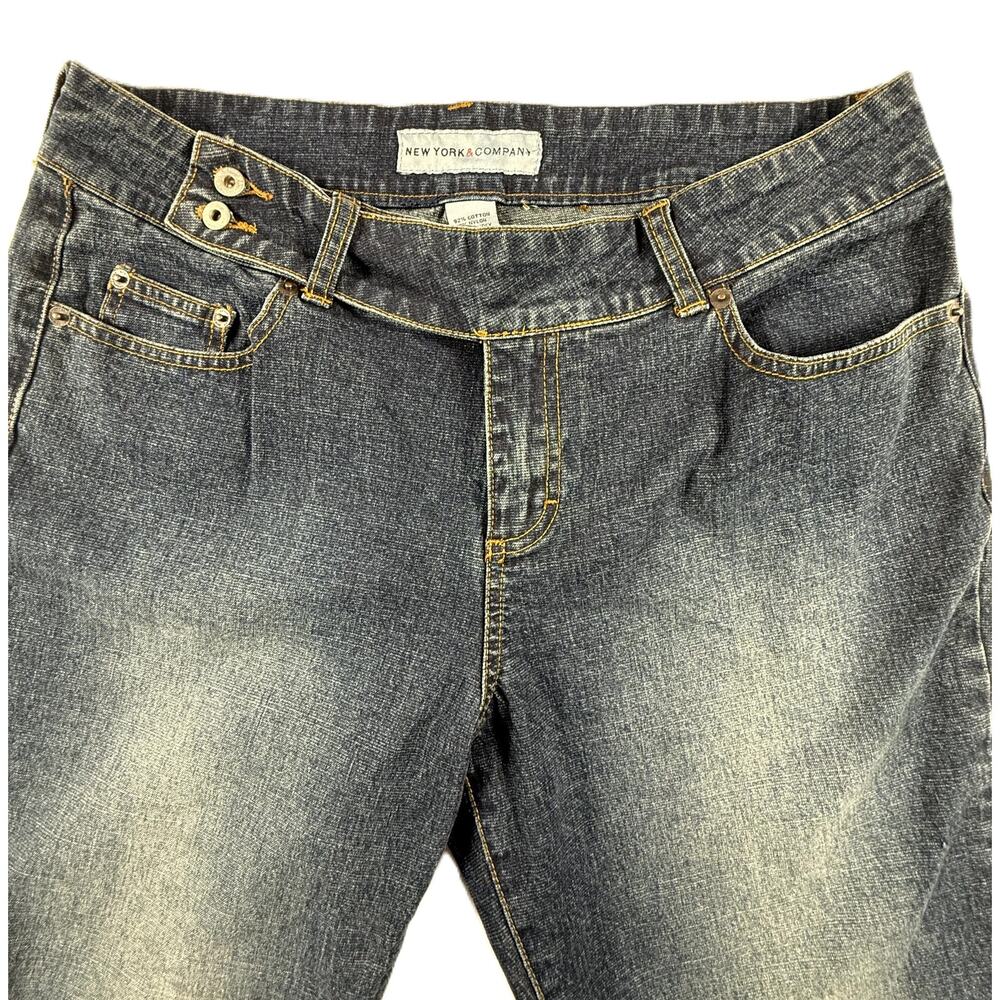 NYC women jean straigh legs Sz 12 Dark Wash - Picture 3 of 9